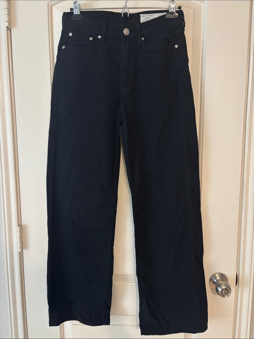 rag & bone Logan featherweight Black Wide-Leg Jeans